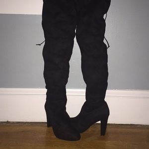 Black Thigh High Boots